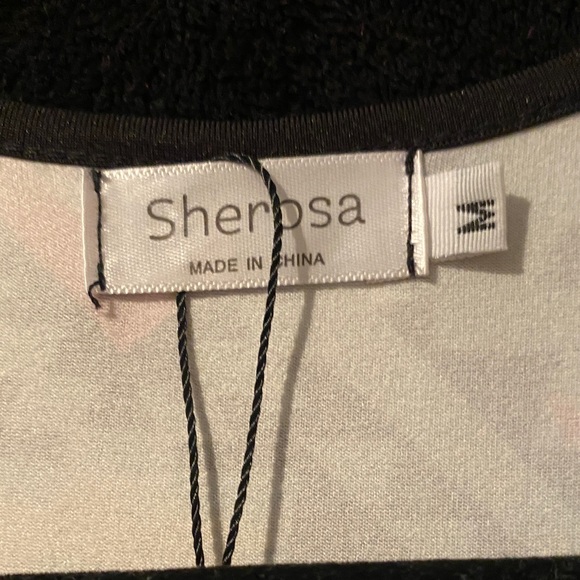 Sherosa Long Black Dress with Colorful Top - Picture 3 of 3